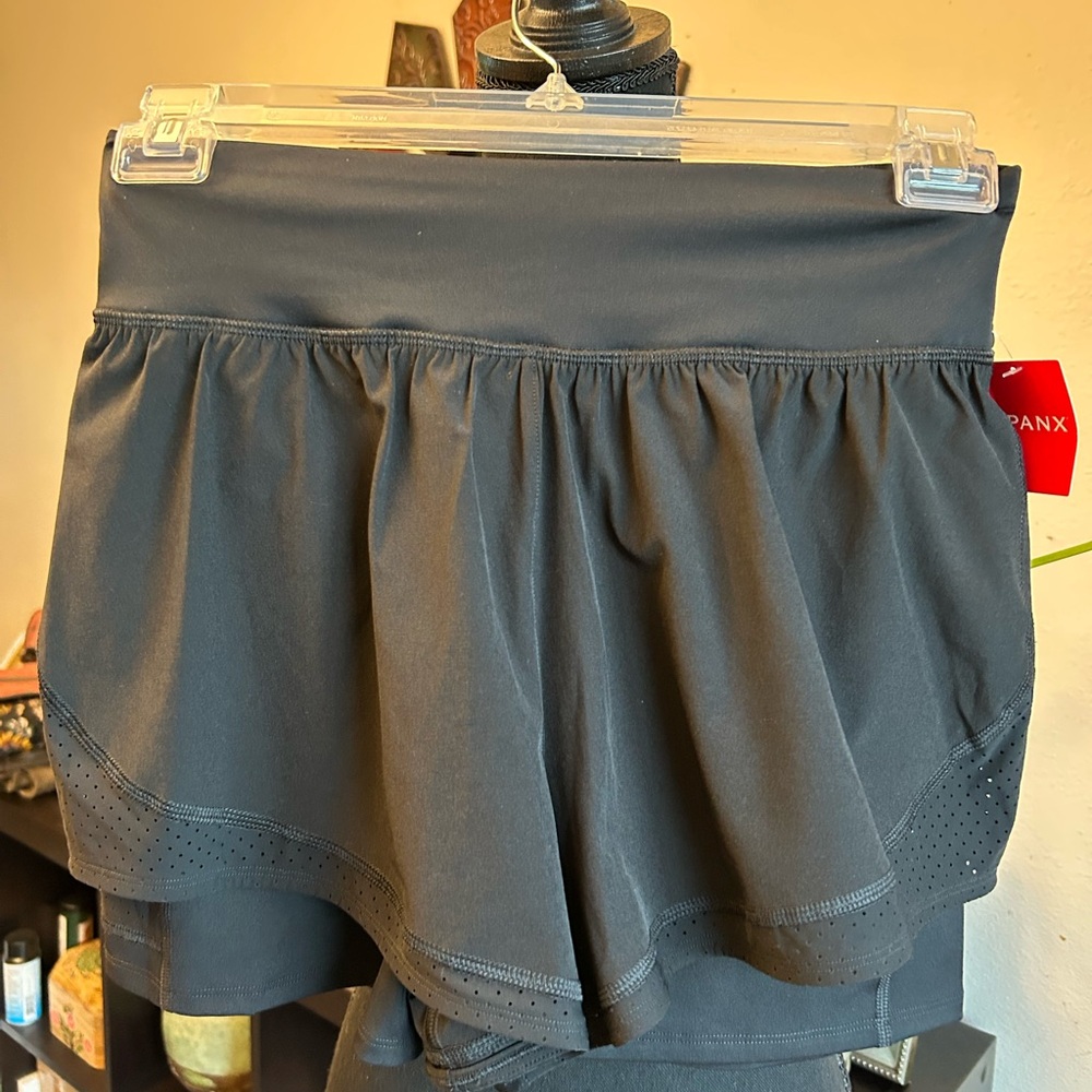 SPANX Black Athletic Shorts, NWT